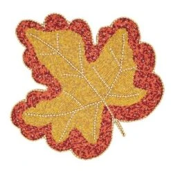 Saro Lifestyle Beaded Leaf Table Mats (Set Of 4) -Saro Lifestyle GUEST c55ff9ff bb63 4ce7 8a68 cb5f4c6988cb