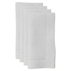 Saro Lifestyle Classic Hemstitched Border Everyday Linen Dinner Napkin (Set Of 4) -Saro Lifestyle GUEST c5fc0c5d c470 4fe6 b597 90c20621924e