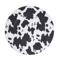 Saro Lifestyle Cow Spot Pattern Charger Plate (Set Of 4), 13"x13", Black 9 Saro Lifestyle Cow Spot Pattern Charger Plate (Set Of 4), 13"x13", Black -Saro Lifestyle GUEST c6b3dc54 04ac 4064 b37a 8ec02f6efb64