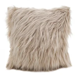 18"x18" Poly Filled Long Hair Faux Fur Square Throw Pillow - Saro Lifestyle -Saro Lifestyle GUEST c7d159fc 10a0 4f6d bf0c 79916b693045