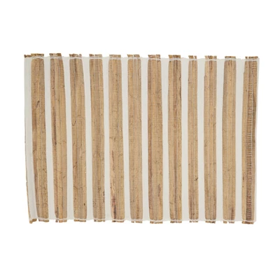 Saro Lifestyle Rustic Weave Hyacinth Placemat (Set Of 4), 14"x20", Beige 4 Saro Lifestyle Rustic Weave Hyacinth Placemat (Set Of 4), 14"x20", Beige - Image 4