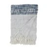 Saro Lifestyle Color Block Throw, 50x60 Inches, Blue