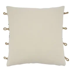 18"x18" Rope Applique Square Throw Pillow Cover - Saro Lifestyle
