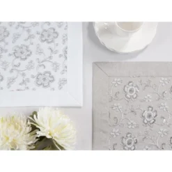 Saro Lifestyle Floral Design Placemats (Set Of 4) -Saro Lifestyle GUEST cd304f82 21e2 40e3 bdb3 1fe298f801fa