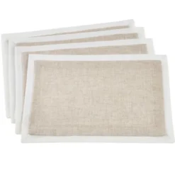 Saro Lifestyle Double Layer Placemat, 13"x19" Rectangle, Natural (Set Of 4) -Saro Lifestyle GUEST cd67e43d 3e33 4e17 9c7c c78f8f239789