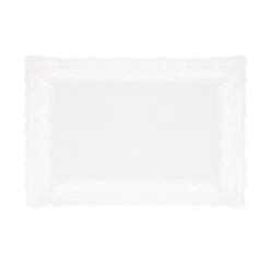 Saro Lifestyle Table Mats With Lace Border Design (Set Of 4), White -Saro Lifestyle GUEST cddc428f 5a1f 40c5 8f37 ae45d3975846