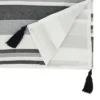 Saro Lifestyle Pleated Perfection Table Runner, Gray, 16"x72"