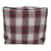 Saro Lifestyle Plaid Pouf, 20"x20"x14" Square, Multi