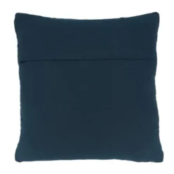 20"x20" Oversize Woven Wonder Dashed Down Filled Square Throw Pillow Navy Blue - Saro Lifestyle