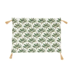 Saro Lifestyle Palm Tree Placemat (Set Of 4), 13"x18", Green -Saro Lifestyle GUEST d09a5e8b b668 463e a454 f1031a8aa22c