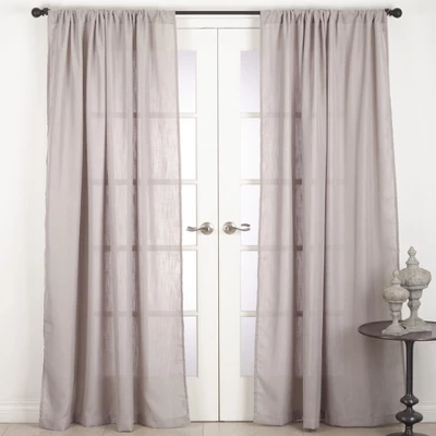 Saro Lifestyle Nali Collection Rod Pocket Semi Sheer Window Curtain Single Panel 2 Saro Lifestyle Nali Collection Rod Pocket Semi Sheer Window Curtain Single Panel - Image 2