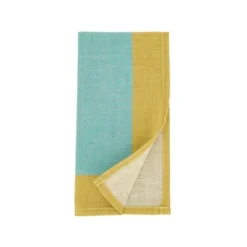 Saro Lifestyle Multicolored Band Napkin (Set Of 4), Green, 20"x20"