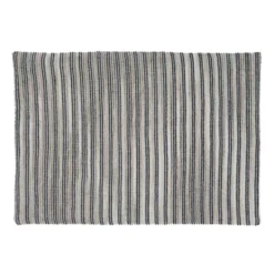 Saro Lifestyle Corded Line Placemat, 14"x20" Oblong, Black/White (Set Of 4) -Saro Lifestyle GUEST d14d5e3f 85fb 4a2f ad08 4e91ee27aa6d