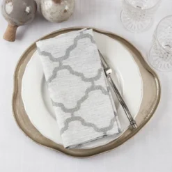 Saro Lifestyle Dinner Napkins With Moroccan Design (Set Of 4) -Saro Lifestyle GUEST d16369b3 c8f1 4323 9c04 7464dc082c07