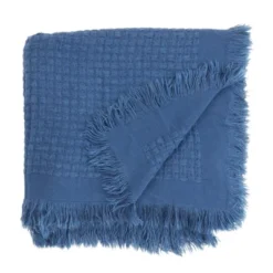 Saro Lifestyle Throw Blanket With Waffle Weave Design