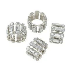 Saro Lifestyle Jeweled Gem Glam Bling Elegant Event Napkin Ring - Set Of 4 -Saro Lifestyle GUEST d287d444 29a5 4330 bfd9 a0a59264aed1