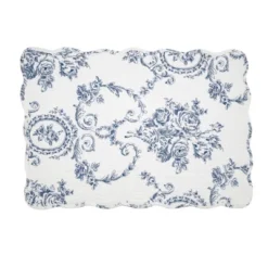 Saro Lifestyle Quilted Toile Floral Placemat (Set Of 4), 14"x20", Indigo 7 Saro Lifestyle Quilted Toile Floral Placemat (Set Of 4), 14"x20", Indigo -Saro Lifestyle GUEST d41dbc23 2ddd 4f1e 87fb 112d2a34485a