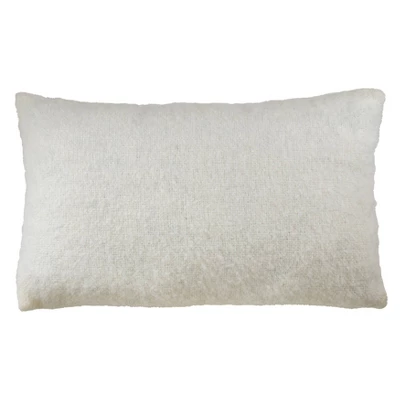 Faux Mohair Poly Filled Throw Pillow - Saro Lifestyle 1 Faux Mohair Poly Filled Throw Pillow - Saro Lifestyle