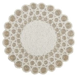 Saro Lifestyle Beaded Placemat, 14" Round (Set Of 4) -Saro Lifestyle GUEST d77176e7 8548 46a8 b640 c10fafb700c8