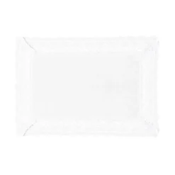 Saro Lifestyle Table Mats With Lace Border Design (Set Of 4), White