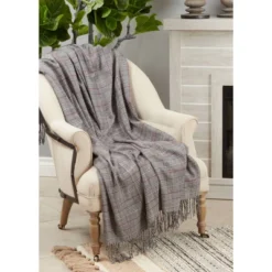50"x60" Traditional Plaid Throw Blanket - Saro Lifestyle -Saro Lifestyle GUEST da551d5a c854 48c5 85cf d2198f24e912