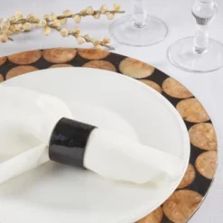 Saro Lifestyle Radiant Capiz Napkin Ring (Set Of 4) -Saro Lifestyle GUEST dbeacf42 bfd6 49c2 9402 12608dbfbf93