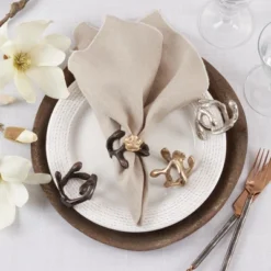 Saro Lifestyle Orchid Design Twigs Napkin Rings (Set Of 4) -Saro Lifestyle GUEST dcd0e2ac 4029 4de7 9f05 66149871db3e