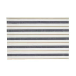Saro Lifestyle Modern Striped Placemat (Set Of 4), 13"x19", Blue -Saro Lifestyle GUEST ddae9309 0c55 442c 8019 3fba01507145