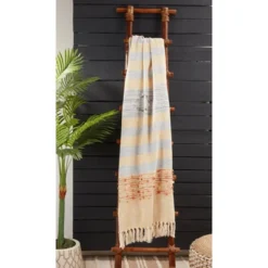 Saro Lifestyle Striped Throw With Fringed Edges 5 Saro Lifestyle Striped Throw With Fringed Edges -Saro Lifestyle GUEST e089d5da b856 41d2 9db4 6b3642838b7e