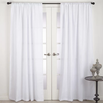 Saro Lifestyle Nali Collection Rod Pocket Semi Sheer Window Curtain Single Panel 3 Saro Lifestyle Nali Collection Rod Pocket Semi Sheer Window Curtain Single Panel - Image 3