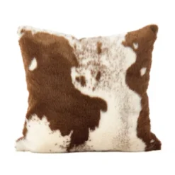 Saro Lifestyle Faux Fur Cow Hide Decorative Pillow Cover -Saro Lifestyle GUEST e32ae67f fda6 4108 acdf 25be4e05eb38