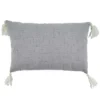 Saro Lifestyle Bunny Decorative Pillow Cover, Grey, 13"x20"
