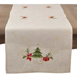 Saro Lifestyle Table Runner With Embroidered Christmas Design 10 Saro Lifestyle Table Runner With Embroidered Christmas Design -Saro Lifestyle GUEST e416e4c2 a543 49c0 bfd6 ba860df12b2e