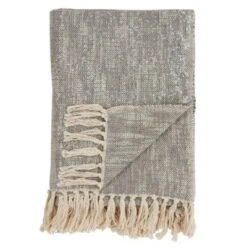 50"x60" Foil Print Throw Blanket With Tassels - Saro Lifestyle