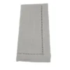 12pk 20"x20" Hemstitched Design Border Dinner Napkins Gray - Saro Lifestyle