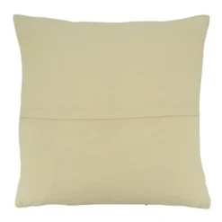 20"x20" Oversize Stitch Line Design Square Throw Pillow Cover Natural - Saro Lifestyle