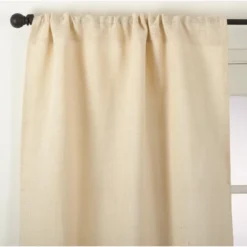Saro Lifestyle Burlap Jute Chic Lined Curtain Panel