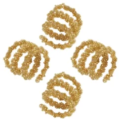 Saro Lifestyle Spiral Design Napkin Rings (Set Of 4)