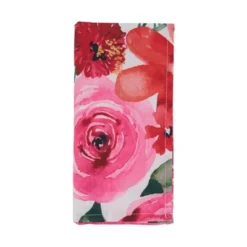 Saro Lifestyle Floral Design Table Napkins (Set Of 12), 20"x20", Multicolored -Saro Lifestyle GUEST ec928fd9 4094 471f 9e83 58845ae19d85
