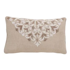 Saro Lifestyle Saro Lifestyle Beaded + Embroidered Decorative Pillow Cover -Saro Lifestyle GUEST ef309e89 babe 4d29 bf71 e375f1ab68ab