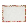 Saro Lifestyle Breezy Juicy Strawberry Placemat (Set Of 4), 14"x20", Multicolored