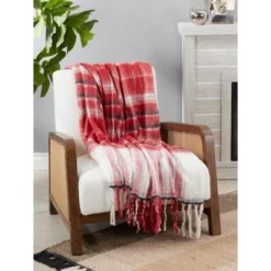 Saro Lifestyle Plaid Throw Blanket -Saro Lifestyle GUEST f25d4302 b5ab 438b a5aa cf429ee70d97