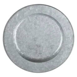 Saro Lifestyle Polished Galvanized Charger, 13" Ø Round, Silver (Set Of 4)