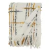 Saro Lifestyle Cozy Crosshatch Knit Fringed Throw, Multicolored, 50"x60"