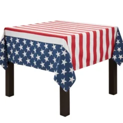 Saro Lifestyle Tablecloth With American Flag Print -Saro Lifestyle GUEST f4a0d285 2e35 446f acac 5ddf9b82323c