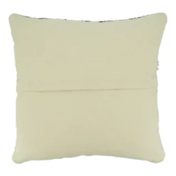 Saro Lifestyle Throw Pillow Cover With Stripe Chindi Design, 20", Black