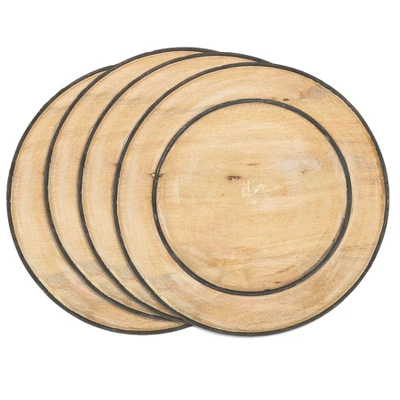 Saro Lifestyle Wooden Charger, 13" Ø Round, Natural (Set Of 4) 2 Saro Lifestyle Wooden Charger, 13" Ø Round, Natural (Set Of 4) - Image 2