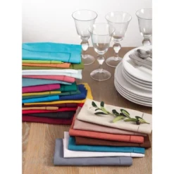 Saro Lifestyle Hemstitch Cocktail Napkin (Set Of 12) -Saro Lifestyle GUEST f72f7111 60e3 43df 82ee 15f04c482f0e