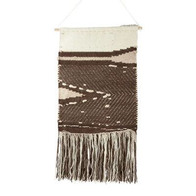Saro Lifestyle Textured Woven Wall Hanging, 24"x48", Brown 1 Saro Lifestyle Textured Woven Wall Hanging, 24"x48", Brown