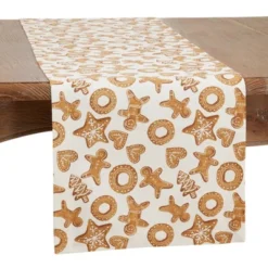 Saro Lifestyle Gingerbread Design Table Runner, Brown, 14" X 72" -Saro Lifestyle GUEST f835543d e8e6 491a b839 2eeda7eb4885